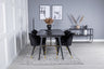 Gold Matbord med Velvet Stolarna – Bord: 76x180x85 Stol: 57x76,5x50
