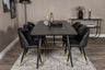 Gold Matbord med Velvet Stolarna – Bord: 76x180x85 Stol: 57x76,5x50