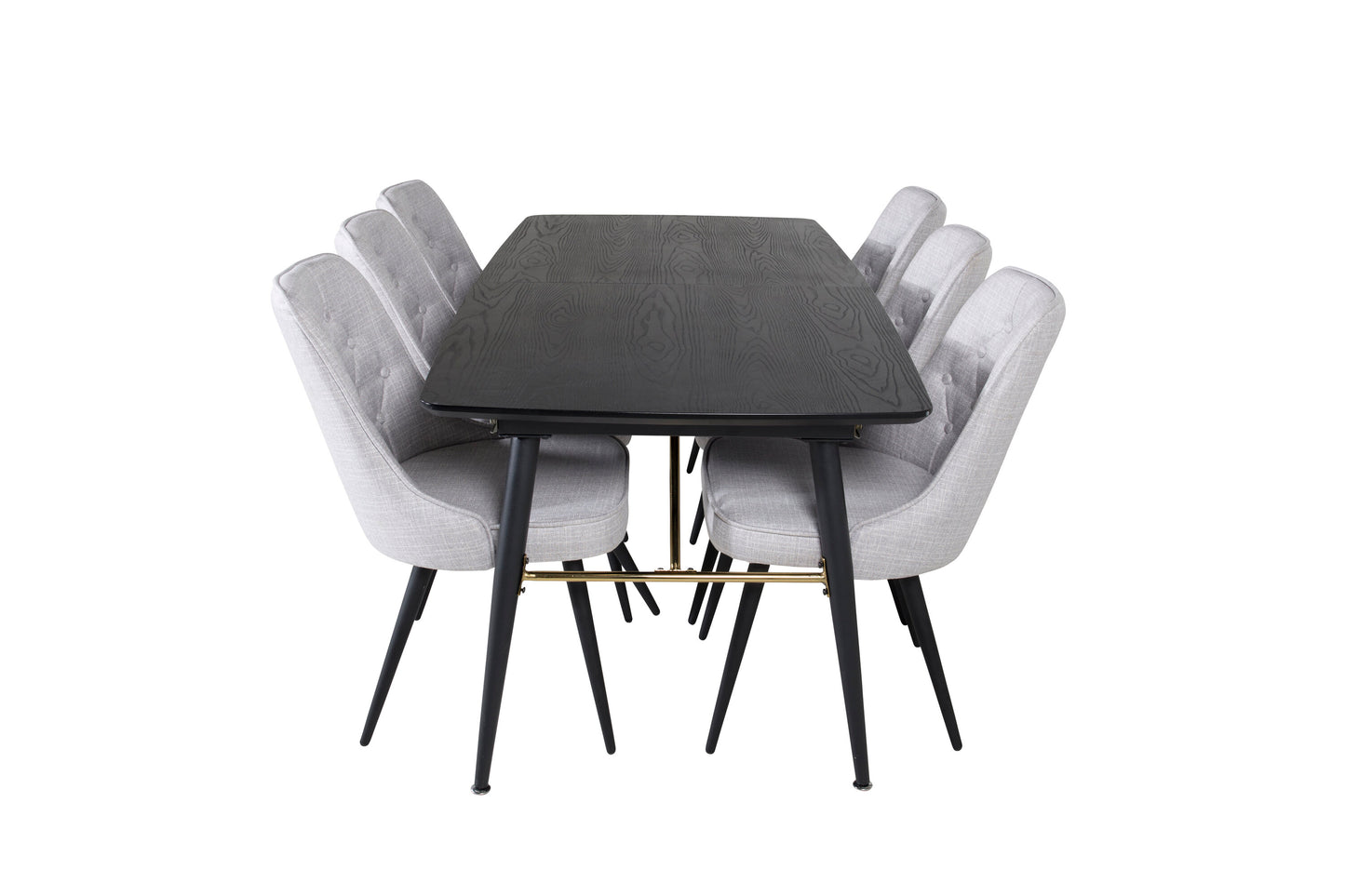 Gold Matbord med Velvet Deluxe Stolarna Matgrupp