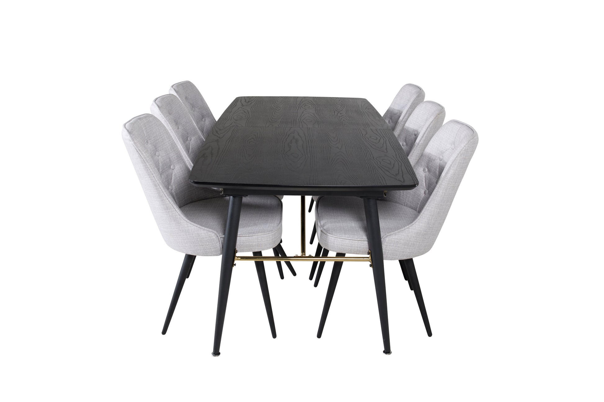 Gold Matbord med Velvet Deluxe Stolarna Matgrupp