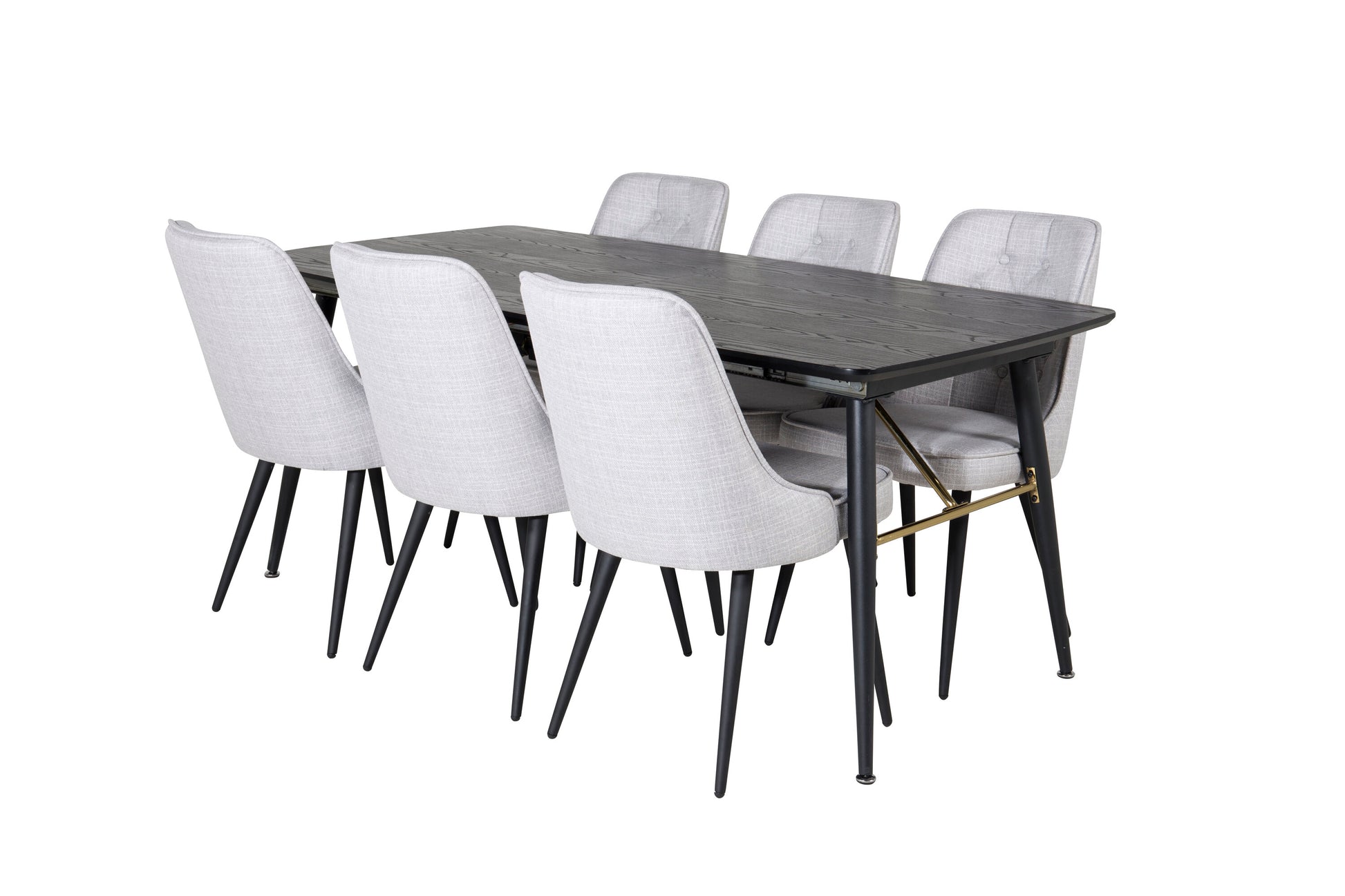 Gold Matbord med Velvet Deluxe Stolarna Matgrupp