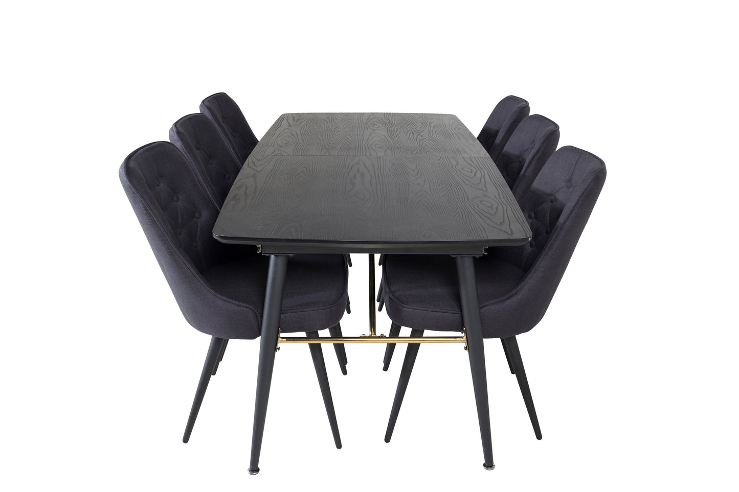 Gold Matbord med Velvet Deluxe Stolarna Matgrupp