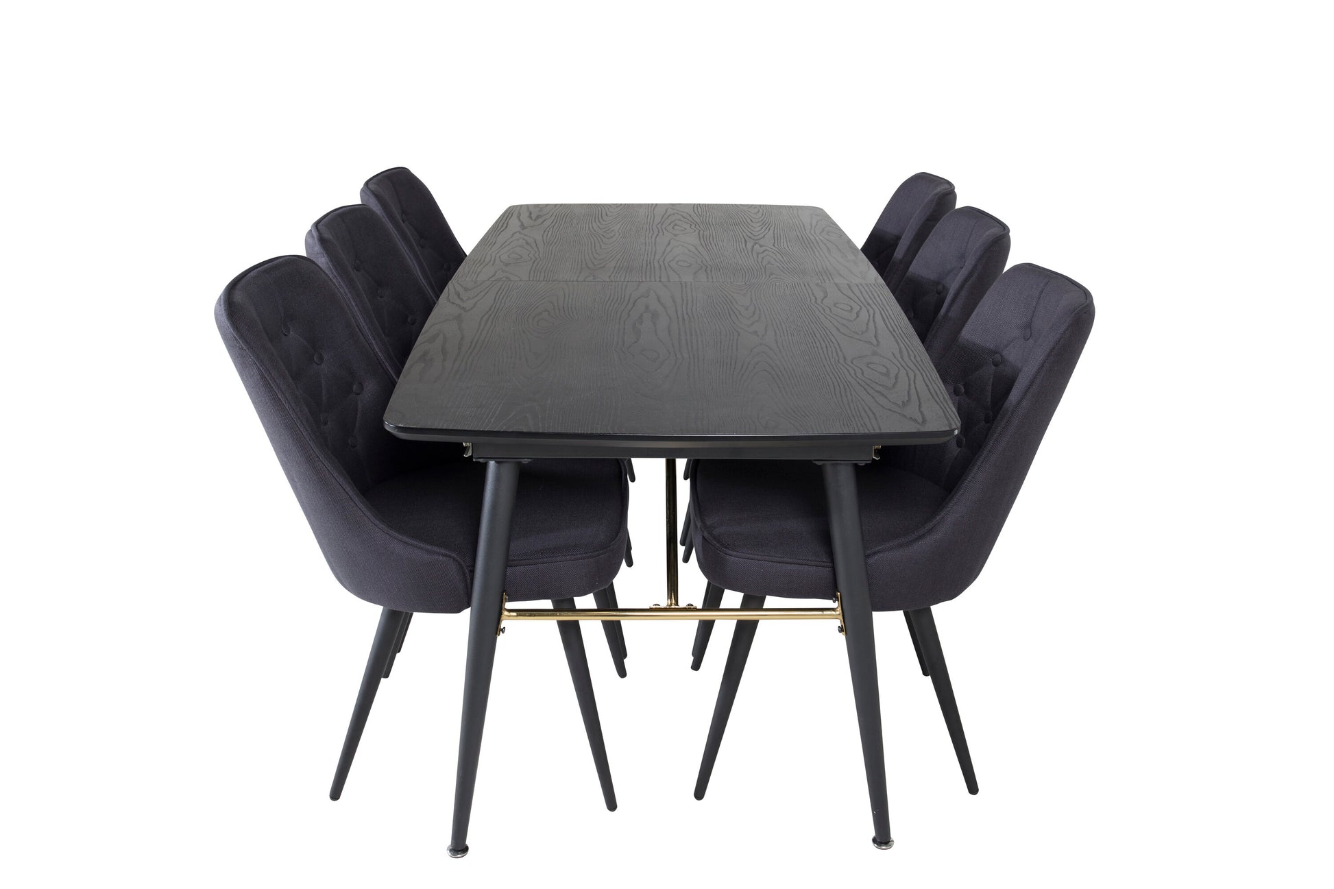 Gold Matbord med Velvet Deluxe Stolarna Matgrupp