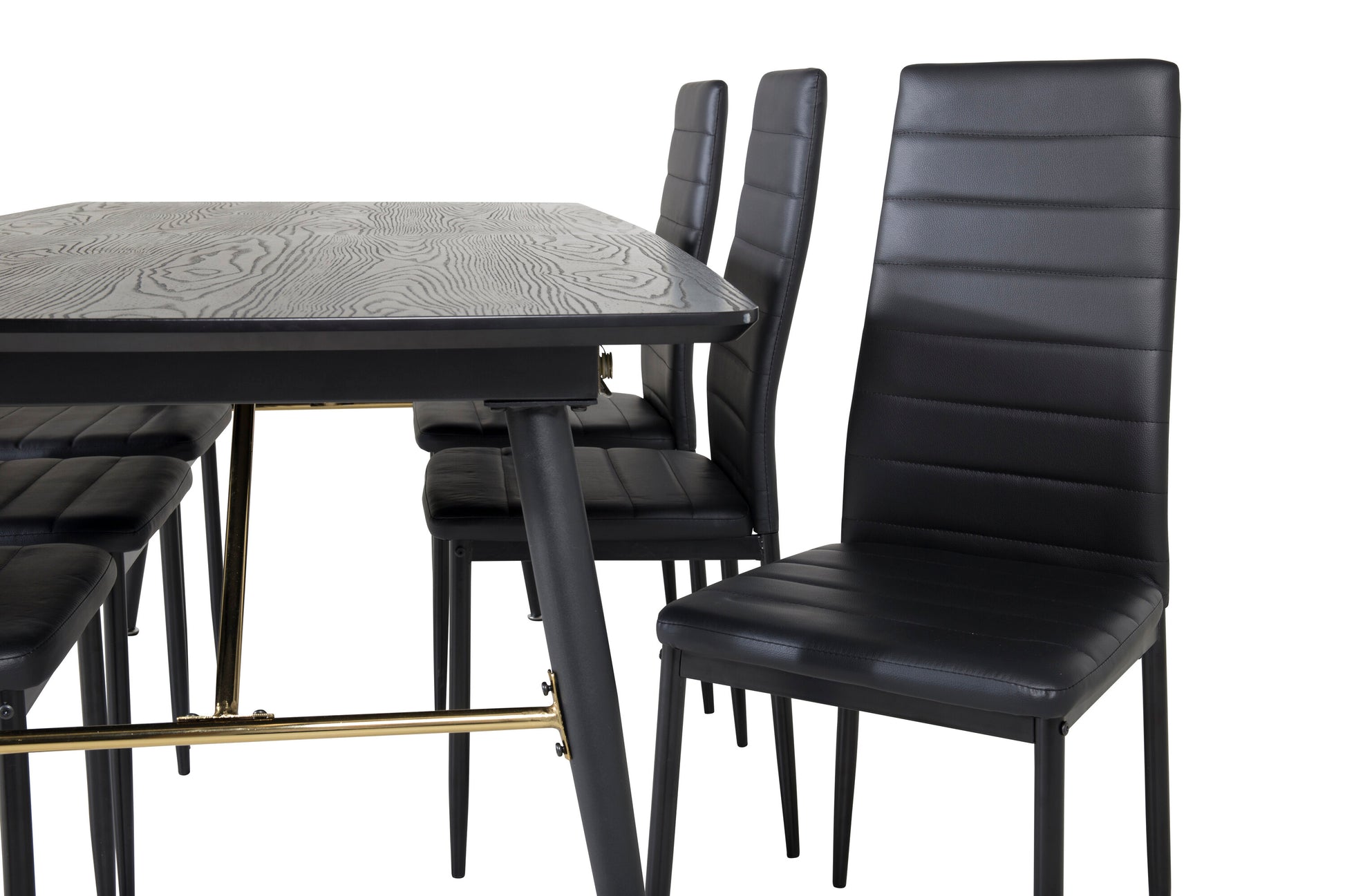 Gold Matbord med Slim Stolarna Matgrupp