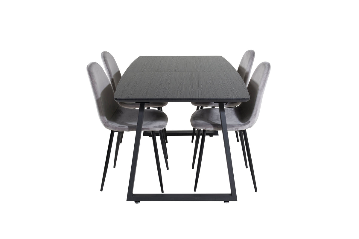 Inca Matbord med Polar Stolarna – Bord: 75x160x85 Stol: 53,3x88x42,5