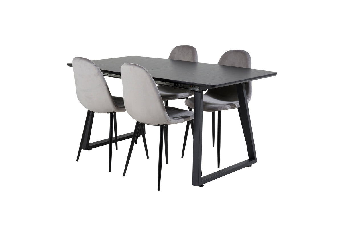 Inca Matbord med Polar Stolarna – Bord: 75x160x85 Stol: 53,3x88x42,5