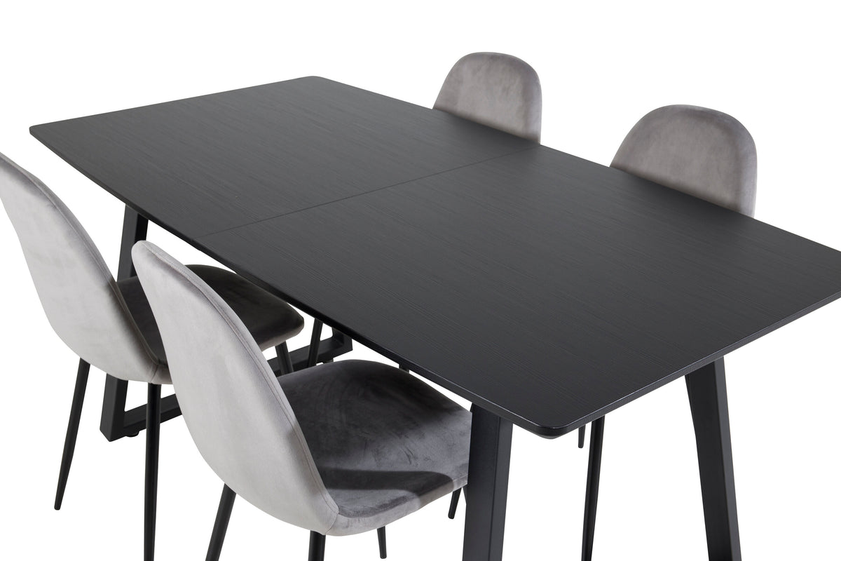 Inca Matbord med Polar Stolarna – Bord: 75x160x85 Stol: 53,3x88x42,5