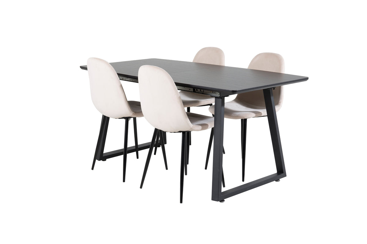 Inca Matbord med Polar Stolarna – Bord: 75x160x85 Stol: 53,3x88x42,5