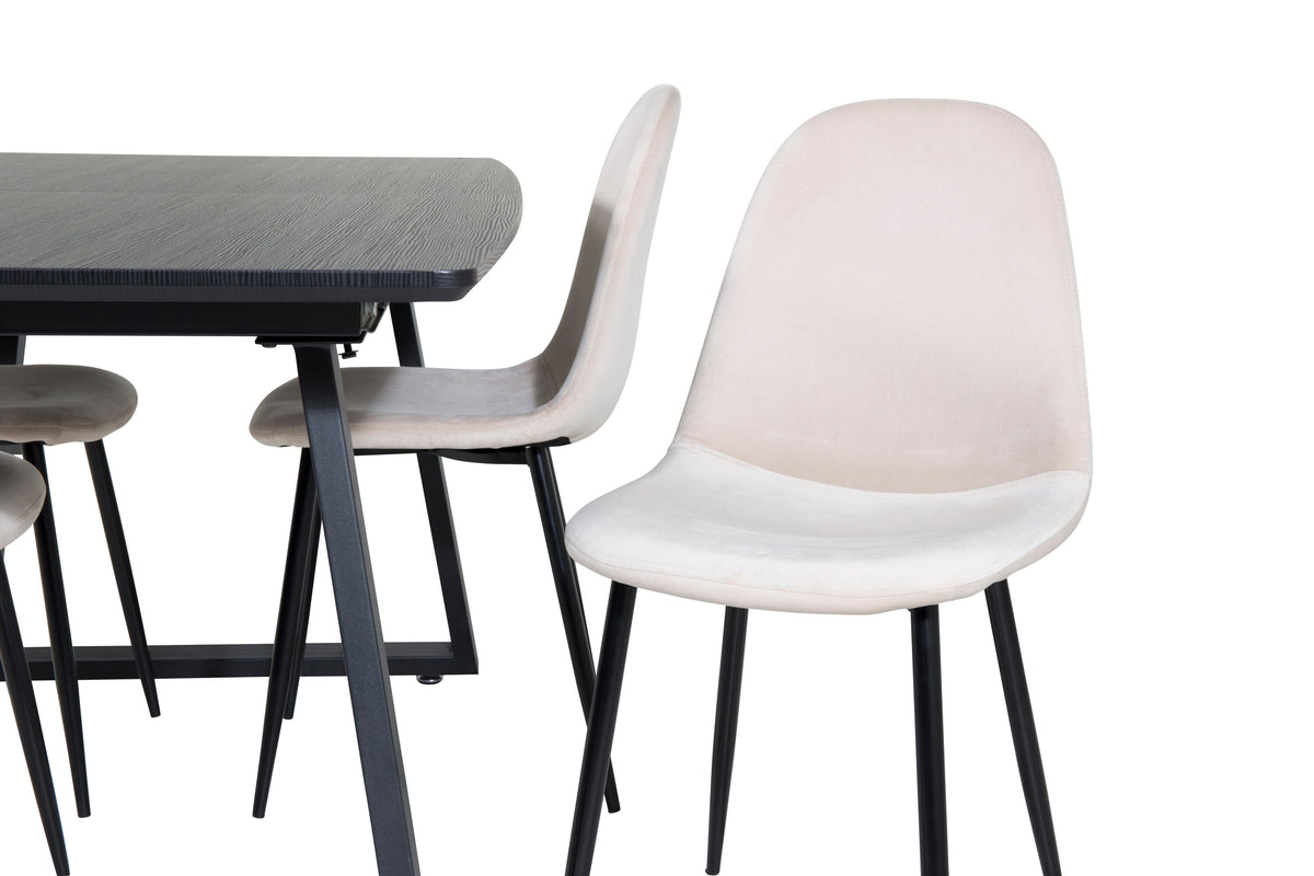 Inca Matbord med Polar Stolarna – Bord: 75x160x85 Stol: 53,3x88x42,5