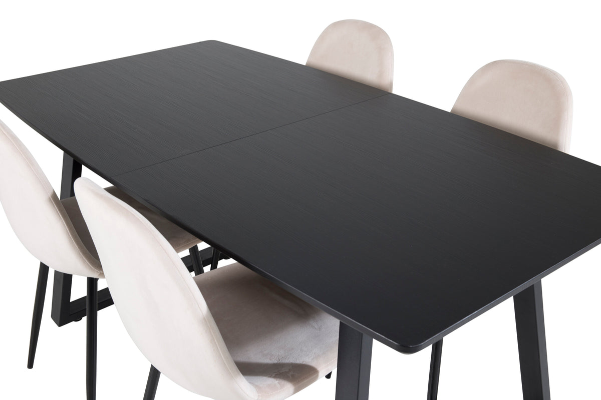Inca Matbord med Polar Stolarna – Bord: 75x160x85 Stol: 53,3x88x42,5
