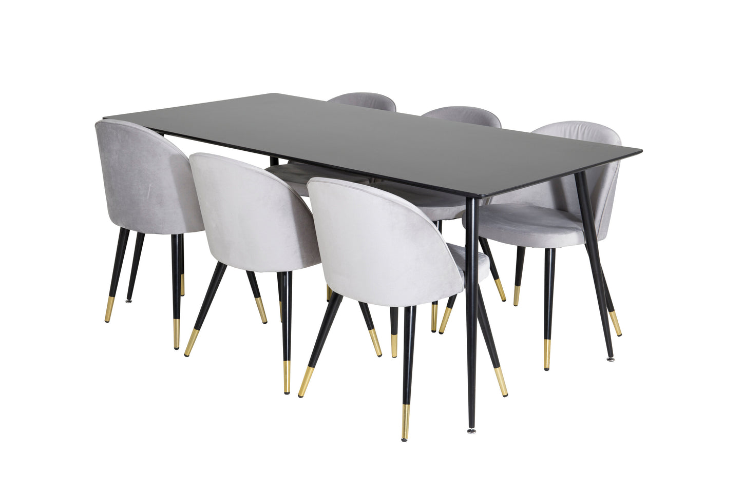 Silar Matbord med Velvet Stolarna Matgrupp