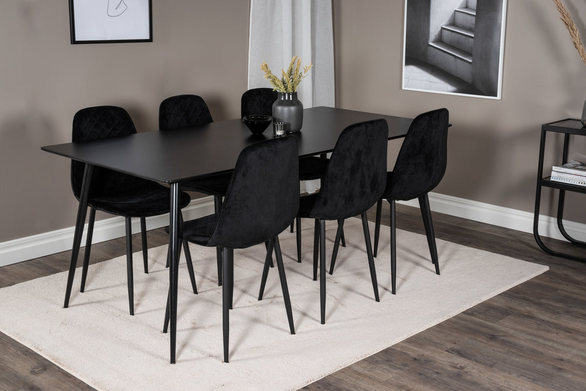 Silar Matbord med Polar Stolarna – Bord: 75x180x90 Stol: 52x86x44