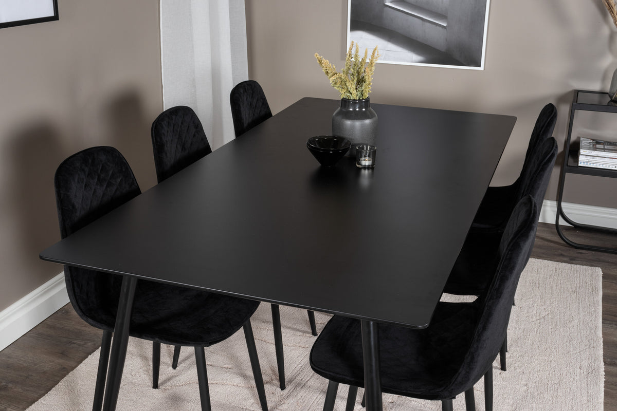 Silar Matbord med Polar Stolarna – Bord: 75x180x90 Stol: 52x86x44