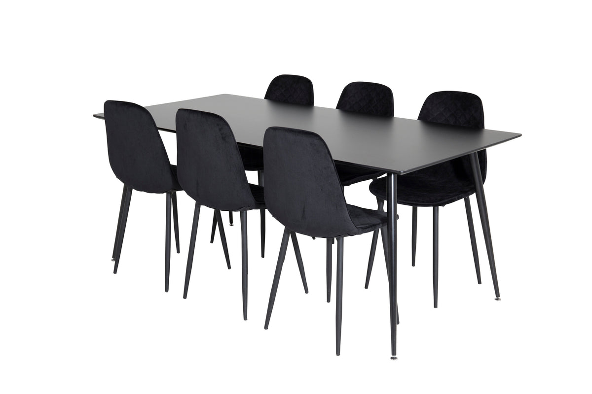 Silar Matbord med Polar Stolarna – Bord: 75x180x90 Stol: 52x86x44
