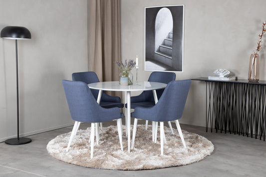 Plaza Matbord med Plaza Stolarna – Bord: ⌀100 Stol: 58x86x49