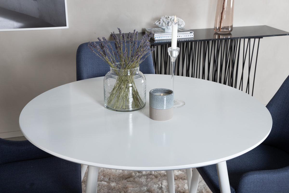 Plaza Matbord med Plaza Stolarna – Bord: ⌀100 Stol: 58x86x49