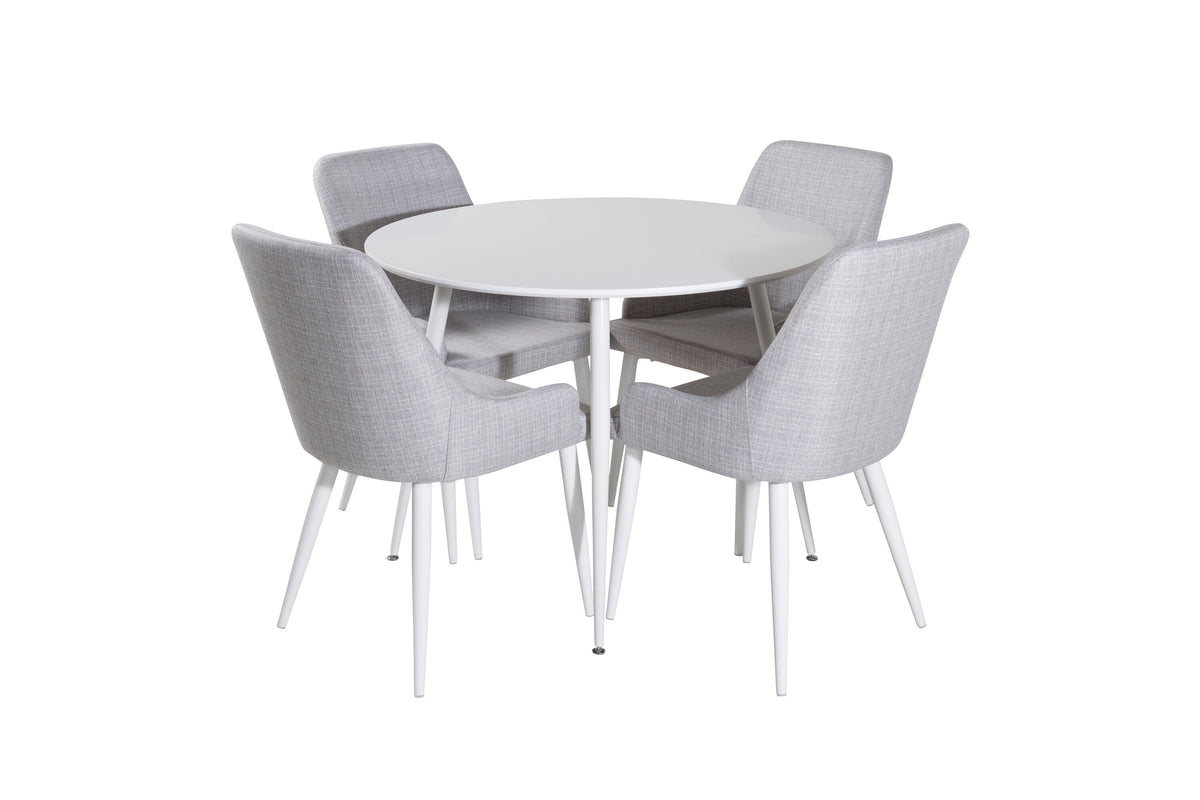 Plaza Matbord med Plaza Stolarna – Bord: ⌀100 Stol: 58x86x49