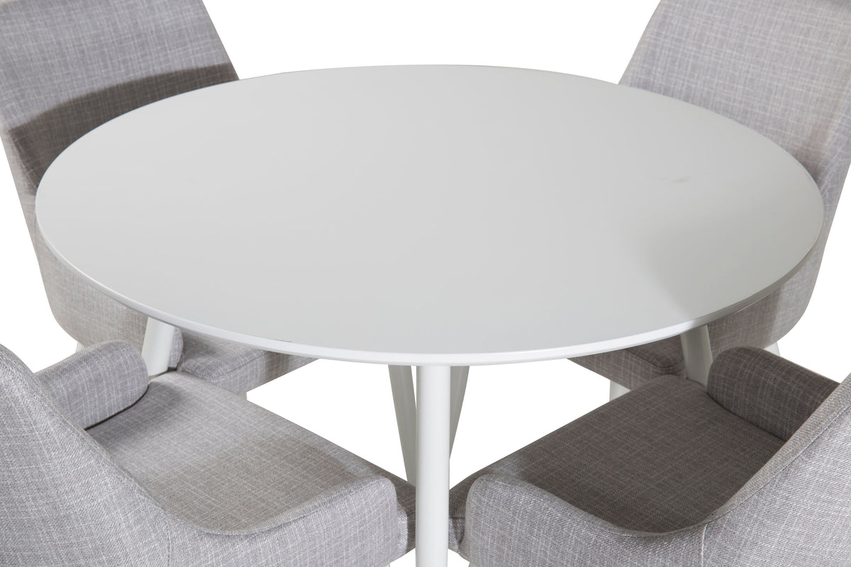 Plaza Matbord med Plaza Stolarna – Bord: ⌀100 Stol: 58x86x49