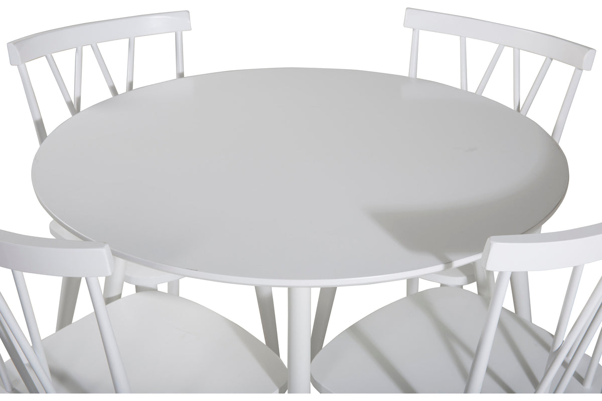 Plaza Matbord med Polar Stolarna – Bord: ⌀100 Stol: 53x87x44