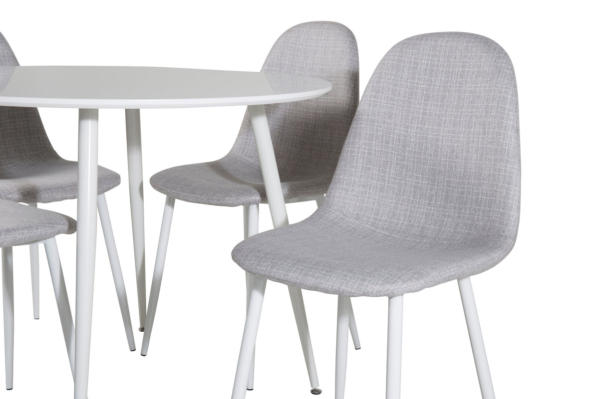 Plaza Matbord med Polar Stolarna – Bord: ⌀100 Stol: 53x87x44