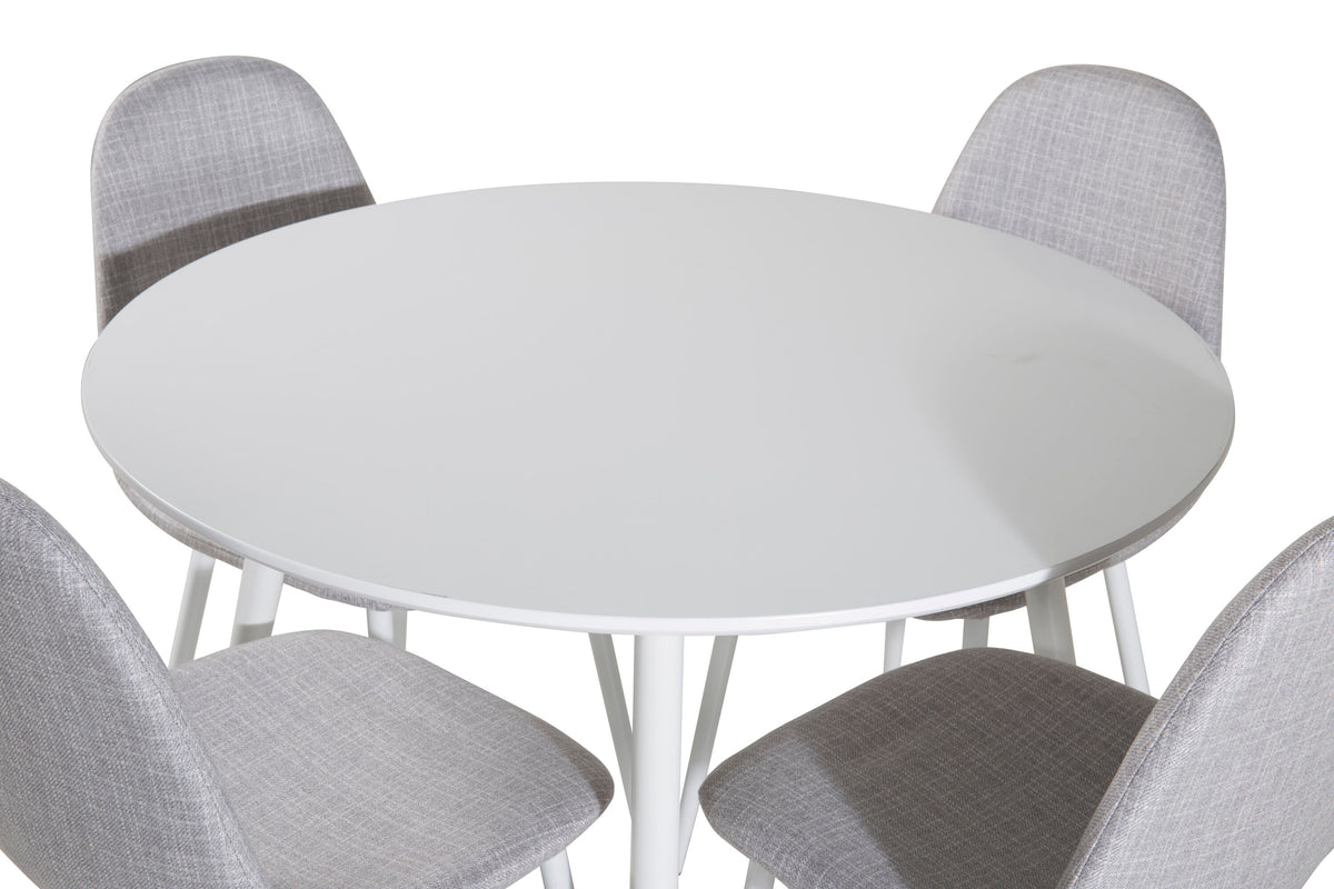 Plaza Matbord med Polar Stolarna – Bord: ⌀100 Stol: 53x87x44