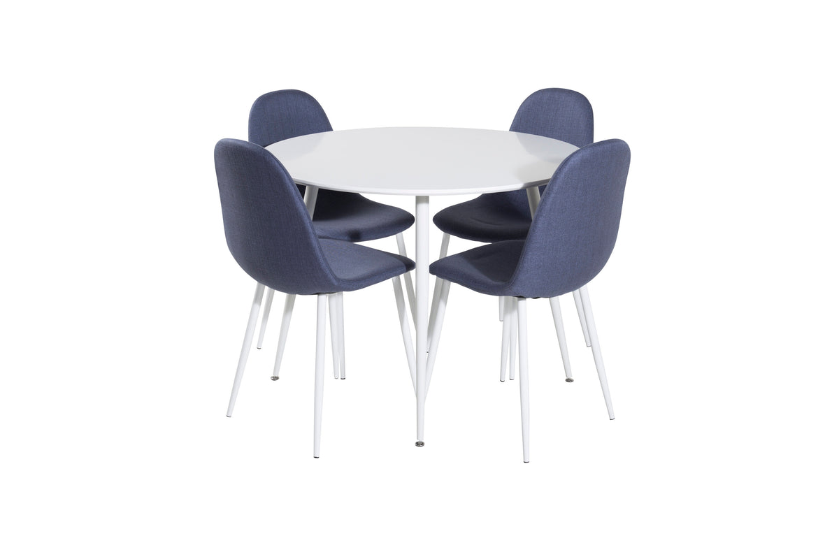 Plaza Matbord med Polar Stolarna – Bord: ⌀100 Stol: 53x87x44