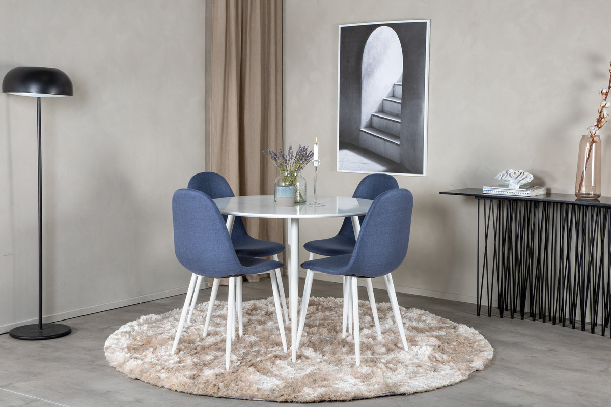 Plaza Matbord med Polar Stolarna – Bord: ⌀100 Stol: 53x87x44