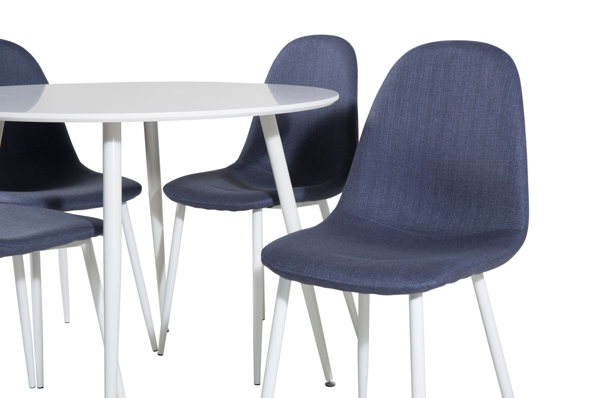 Plaza Matbord med Polar Stolarna – Bord: ⌀100 Stol: 53x87x44