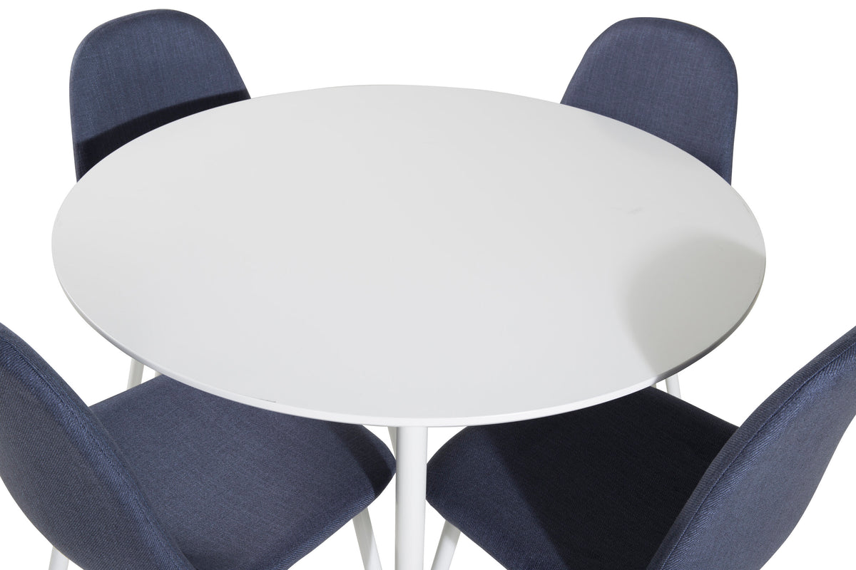 Plaza Matbord med Polar Stolarna – Bord: ⌀100 Stol: 53x87x44