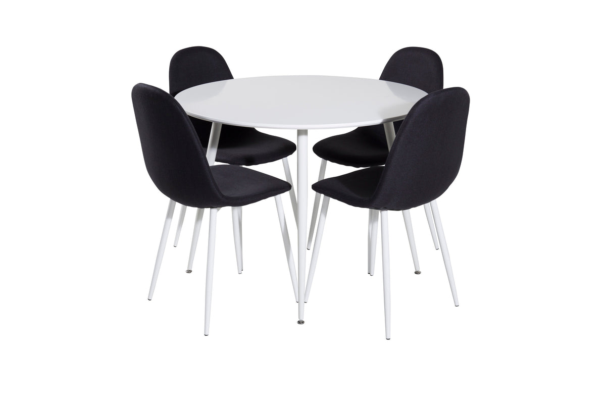 Plaza Matbord med Polar Stolarna – Bord: ⌀100 Stol: 53x87x44