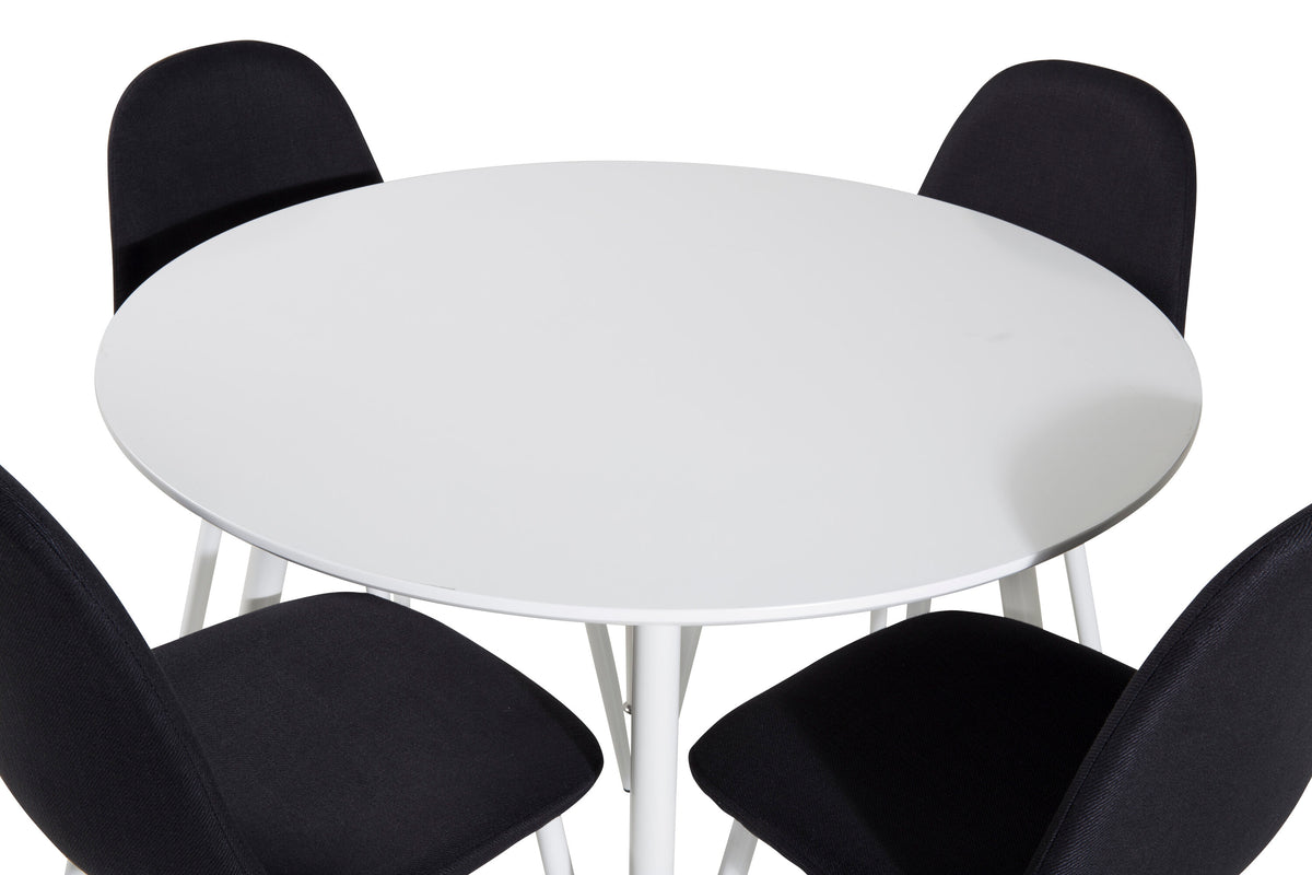 Plaza Matbord med Polar Stolarna – Bord: ⌀100 Stol: 53x87x44
