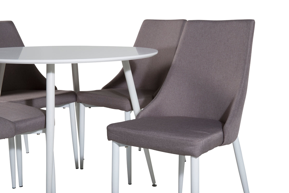 Plaza Matbord med Leone Stolarna – Bord: ⌀100 Stol: 63x91x46,5
