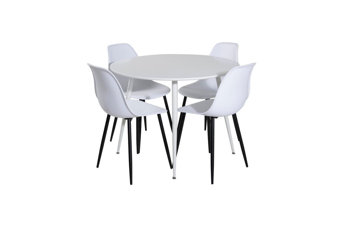 Plaza Matbord med Polar Stolarna – Bord: ⌀100 Stol: 58x81x45,5
