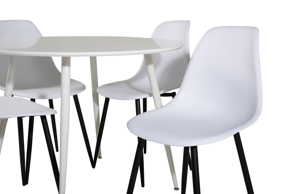 Plaza Matbord med Polar Stolarna – Bord: ⌀100 Stol: 58x81x45,5