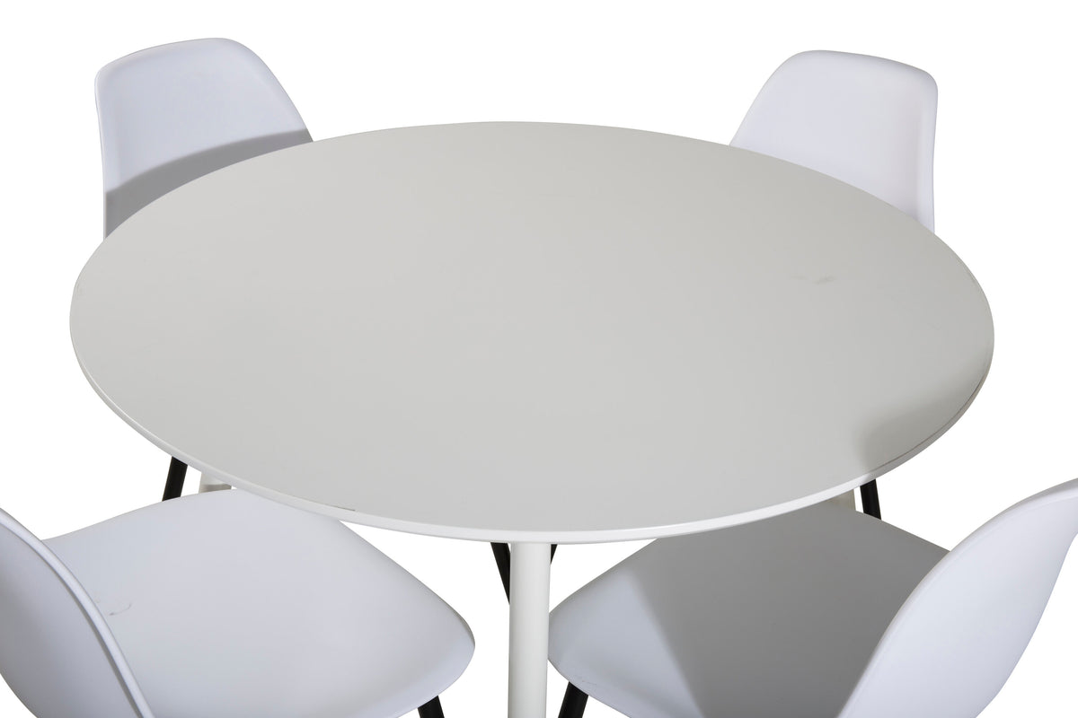 Plaza Matbord med Polar Stolarna – Bord: ⌀100 Stol: 58x81x45,5