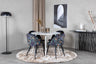 Plaza Matbord med Velvet Stolarna – Bord: ⌀100 Stol: 55x78x50,5