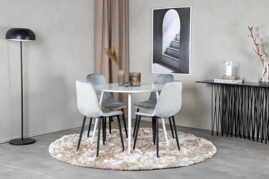 Plaza Matbord med Polar Stolarna – Bord: ⌀100 Stol: 52x86x44