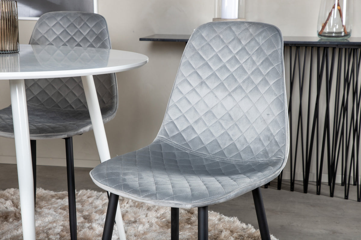 Plaza Matbord med Polar Stolarna – Bord: ⌀100 Stol: 52x86x44