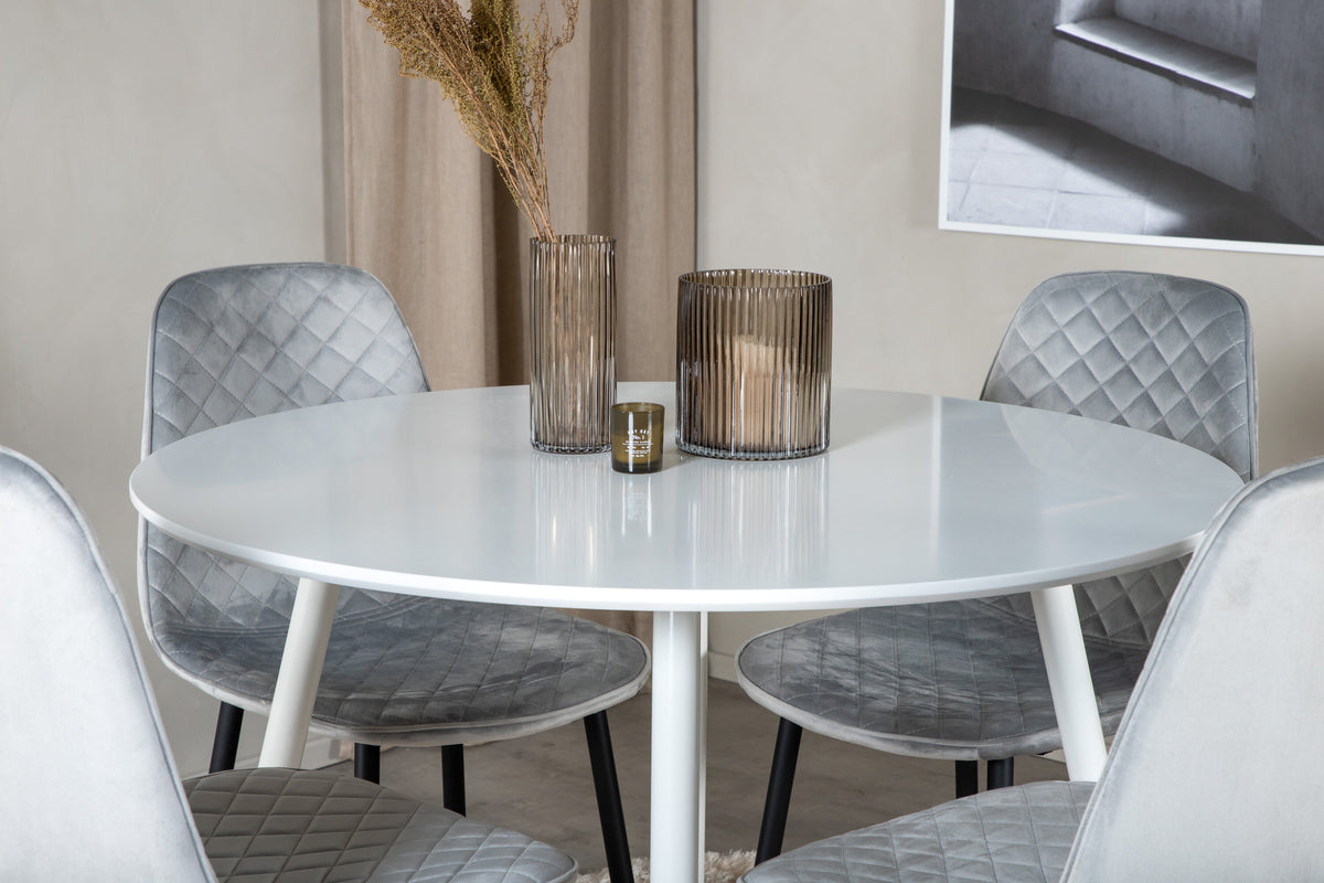 Plaza Matbord med Polar Stolarna – Bord: ⌀100 Stol: 52x86x44