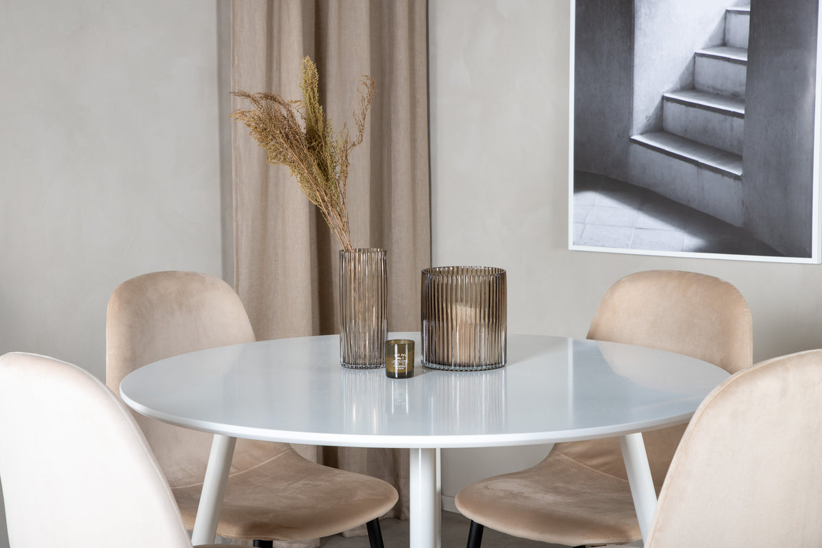 Plaza Matbord med Polar Stolarna – Bord: ⌀100 Stol: 53,3x88x42,5