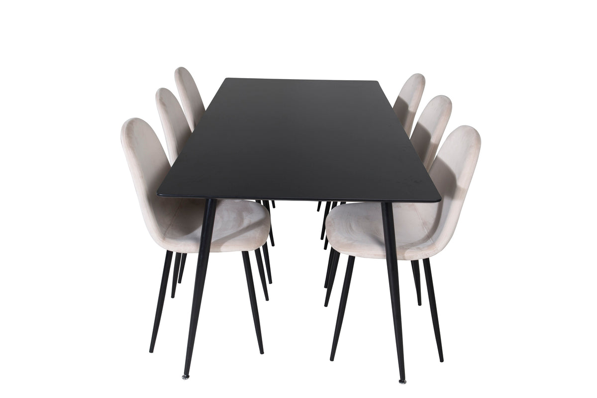 Silar Matbord med Polar Stolarna – Bord: 75x180x90 Stol: 53,3x88x42,5