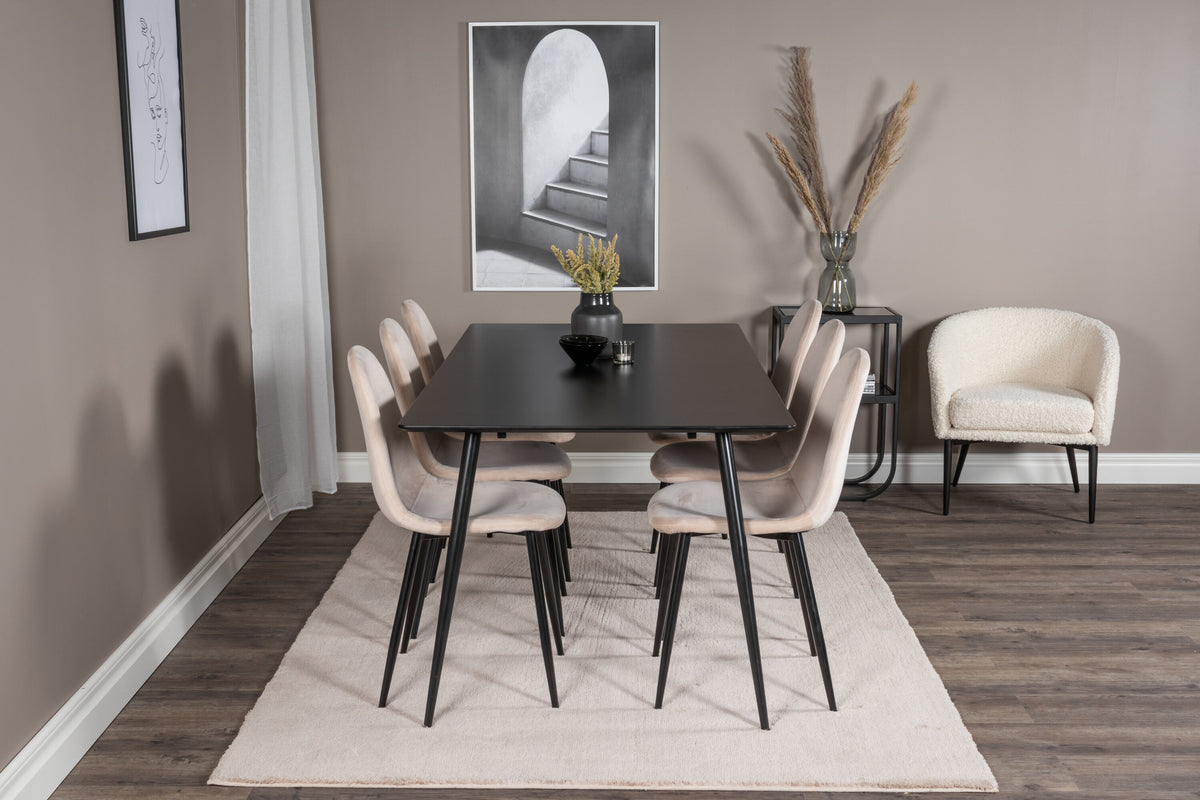 Silar Matbord med Polar Stolarna – Bord: 75x180x90 Stol: 53,3x88x42,5