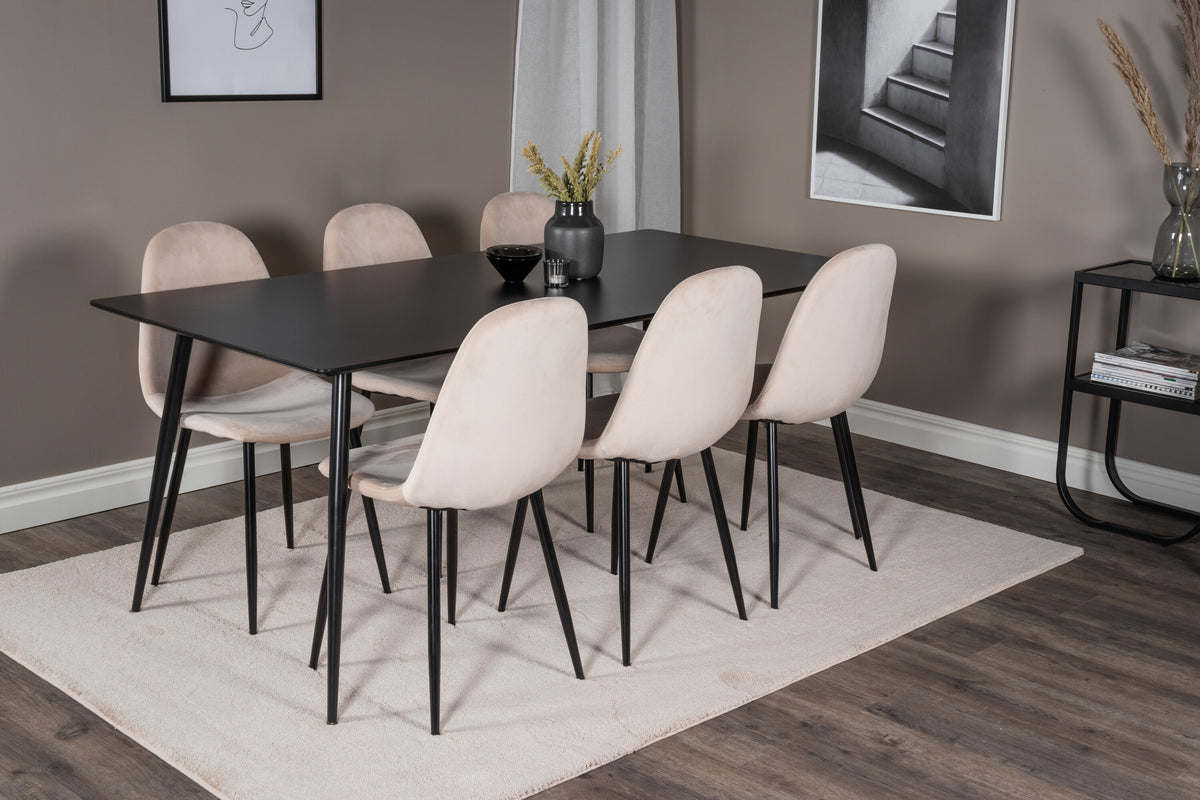 Silar Matbord med Polar Stolarna – Bord: 75x180x90 Stol: 53,3x88x42,5