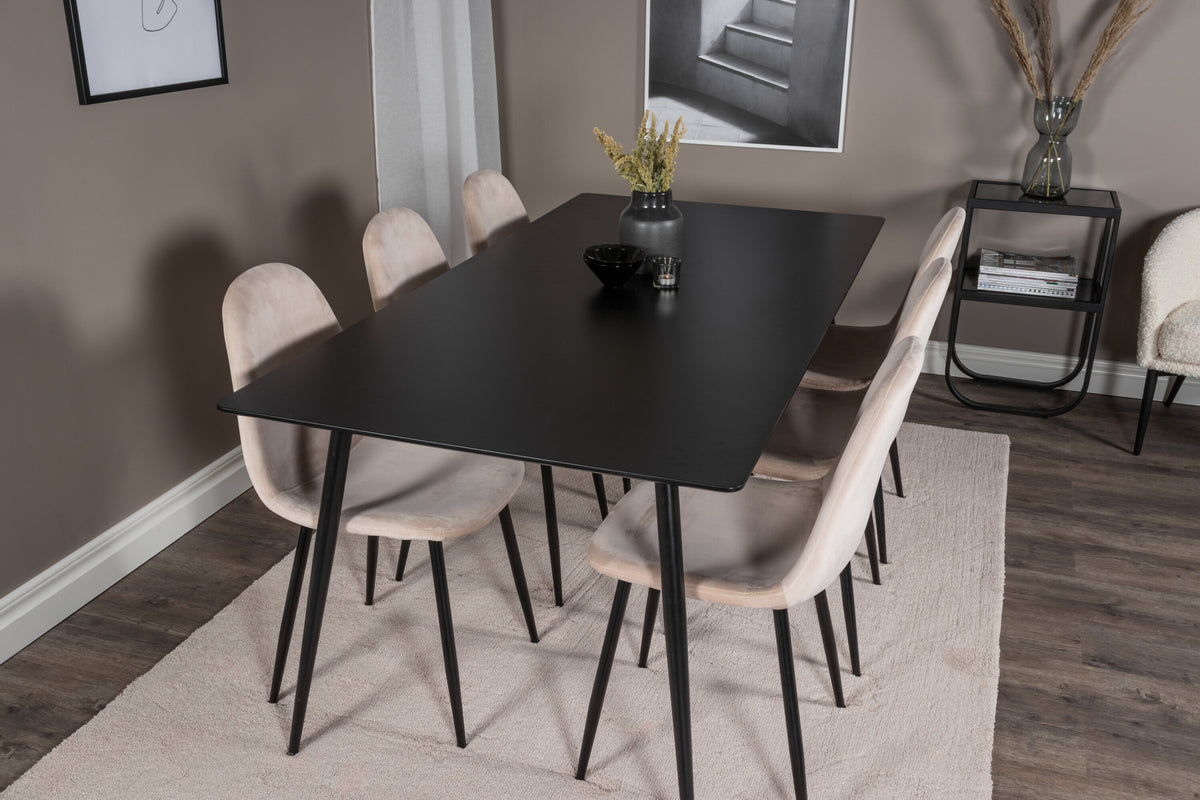 Silar Matbord med Polar Stolarna – Bord: 75x180x90 Stol: 53,3x88x42,5
