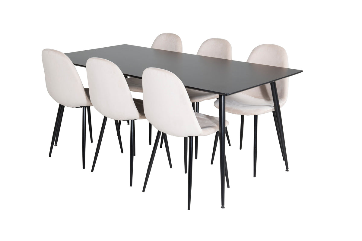 Silar Matbord med Polar Stolarna – Bord: 75x180x90 Stol: 53,3x88x42,5