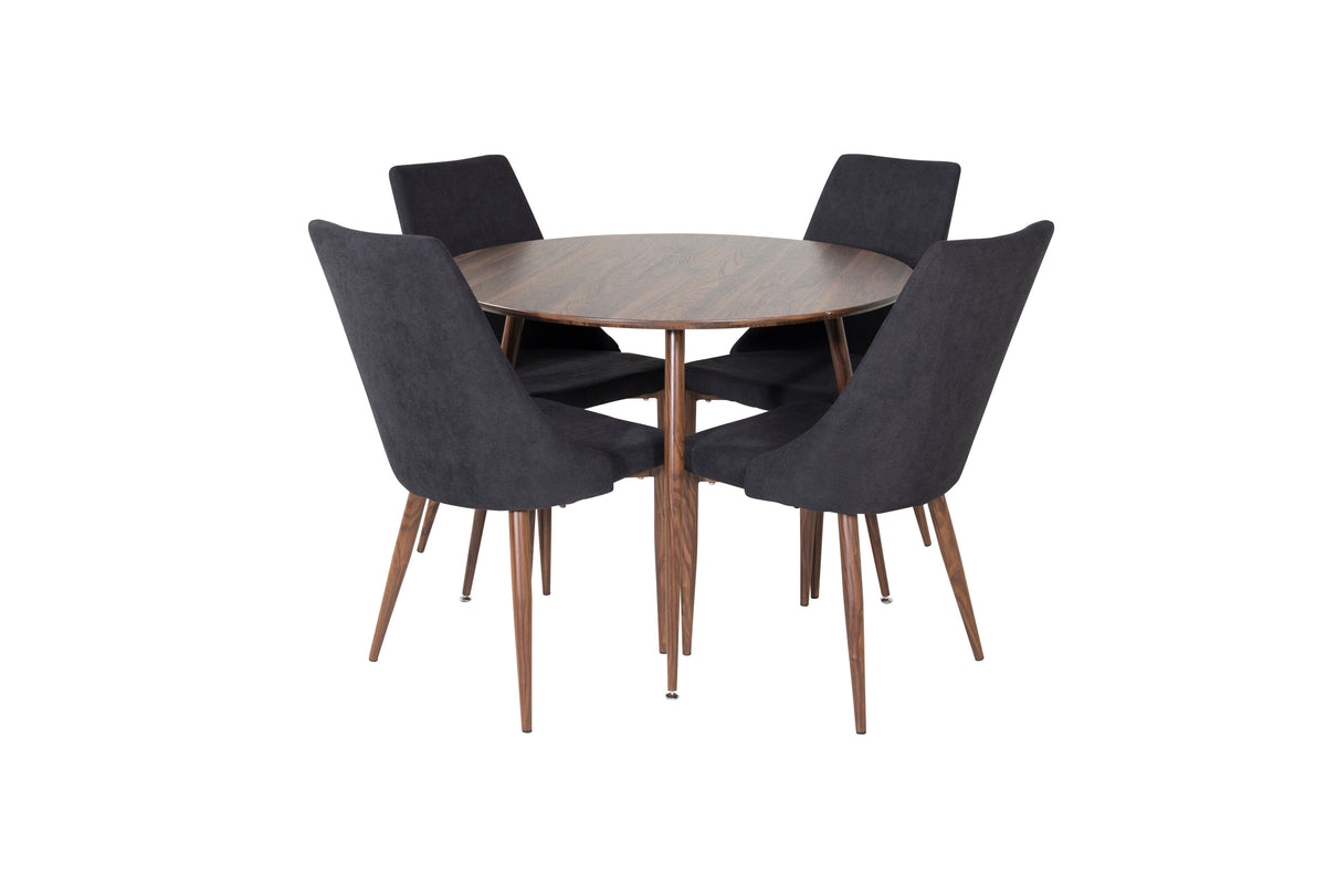 Plaza Matbord med Leone Stolarna – Bord: ⌀100 Stol: 50x91,5x47