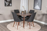Plaza Matbord med Leone Stolarna – Bord: ⌀100 Stol: 50x91,5x47