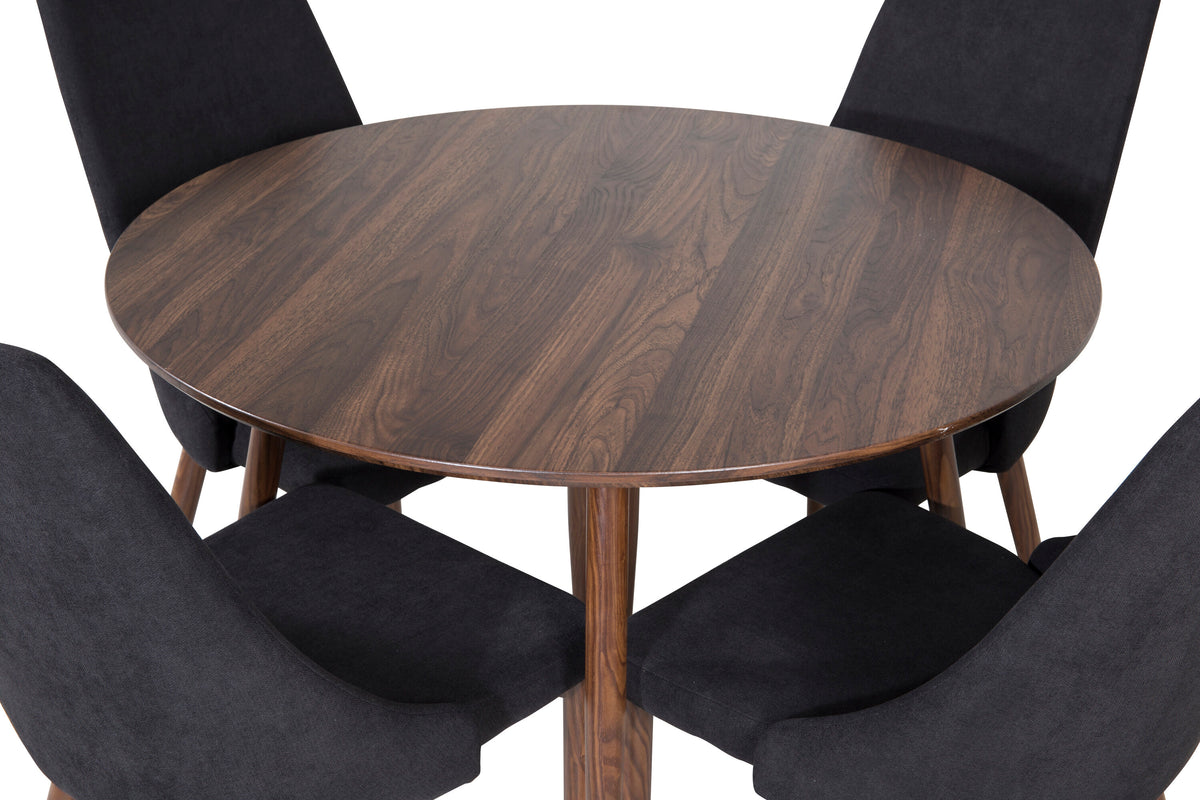 Plaza Matbord med Leone Stolarna – Bord: ⌀100 Stol: 50x91,5x47