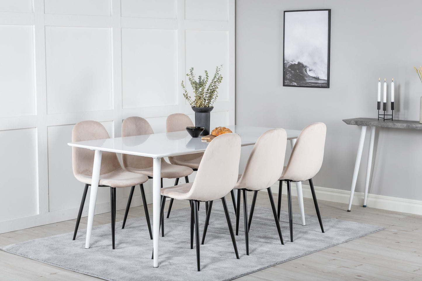 Polar Matbord med Polar Stolarna – Bord: 75x180x90 Stol: 53,3x88x42,5