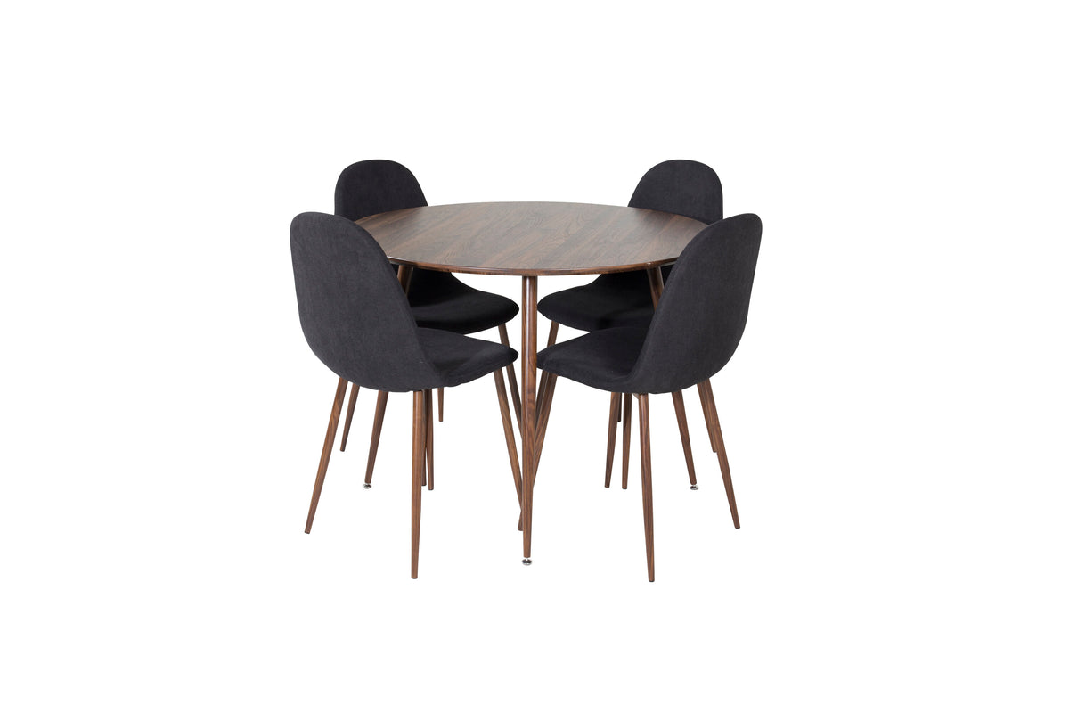 Plaza Matbord med Polar Stolarna – Bord: ⌀100 Stol: 53x87x44